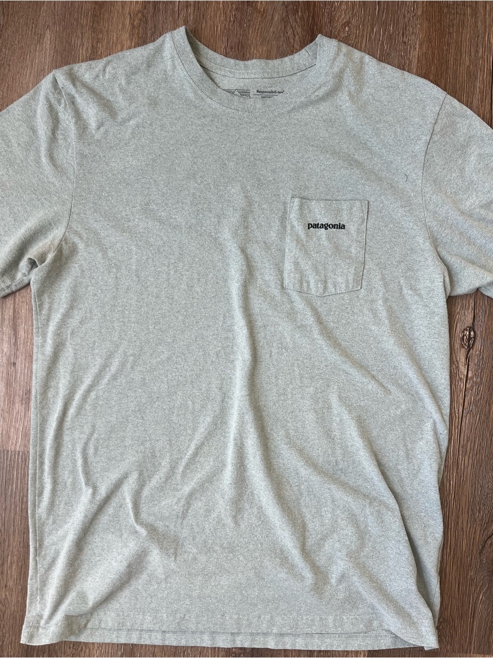 Patagonia Light Gray Pocket Tee — Men’s Short Sleeve